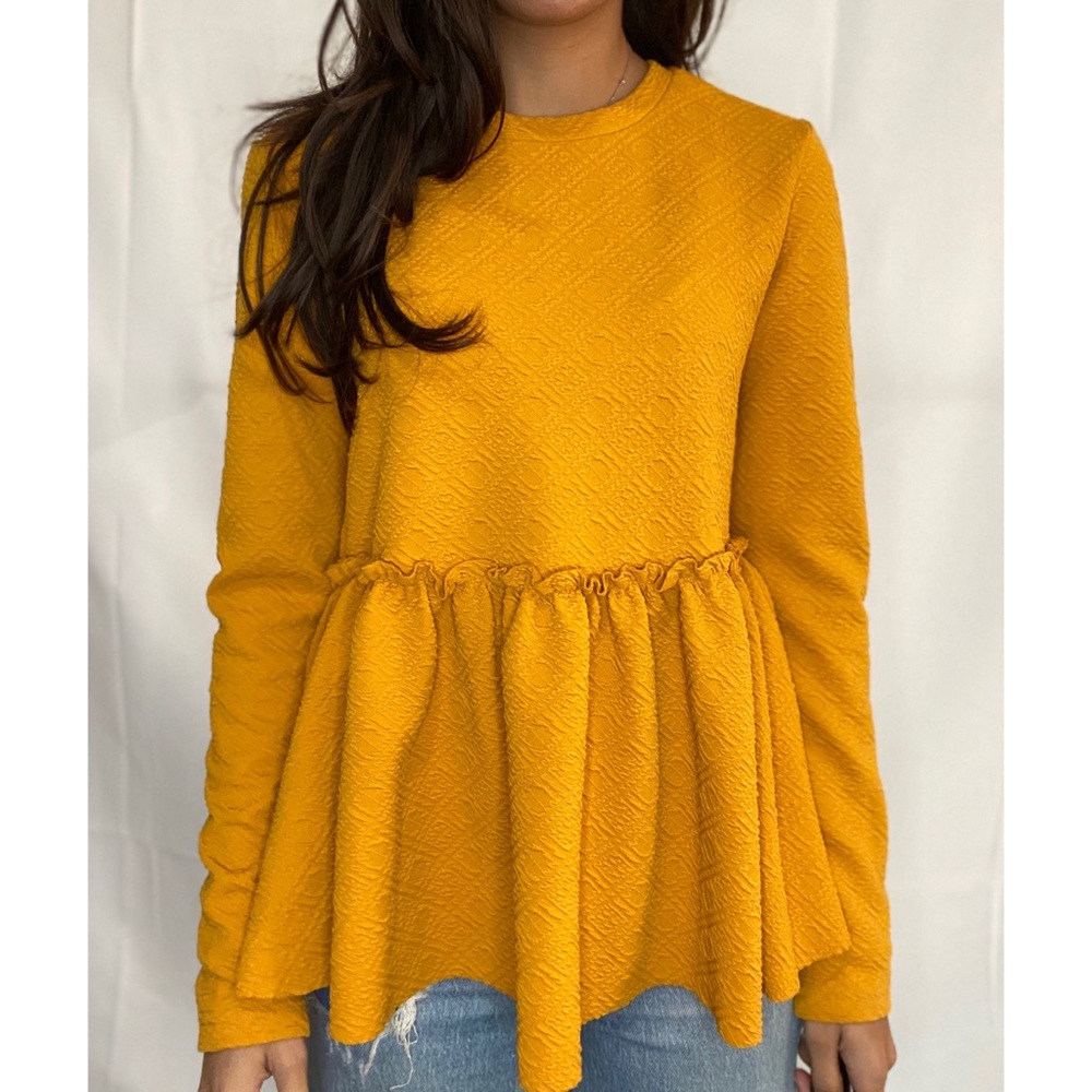 Mustard yellow blouse